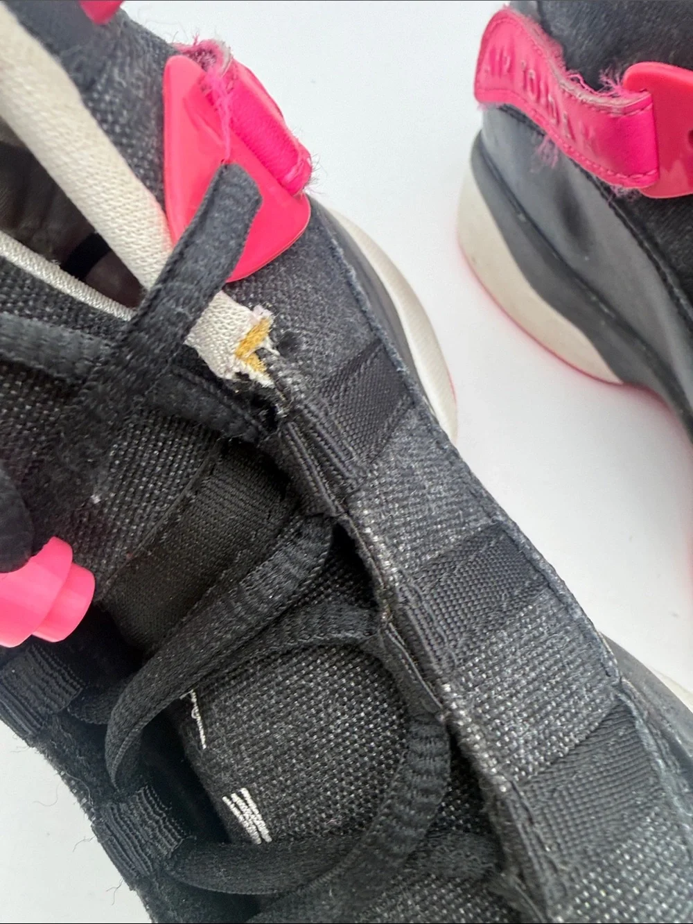 Nike air Jordan 6 rings Black Pink High-Top Basketball Shoes youth 4.5 retro